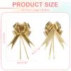PATIKIL Large Gift Bow 6x3.5 Inch, 20 Pack Pull Bows for Gift Wrapping Present Wedding Valentine's Day Party Birthday Christmas Basket Decoration, Gold Tone view 2