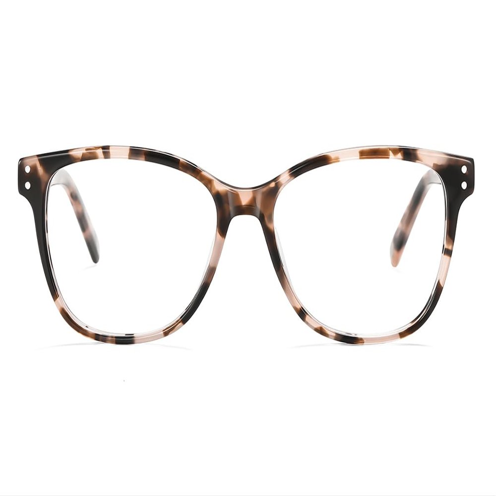 WARKAY Blue Light Blocking Reading Glasses for Women Acetate Frame Metal Spring Hinges Readers for Women 1.00 Power