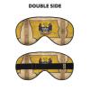 Abstract Kansas State Yellow Flag Map Eye Mask for Sleeping, Sleeping Mask Blocking Out Light Perfectly for Women and Men, Soft and Comfortable Blindfold for Travelling view 2