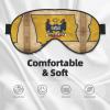 Abstract Kansas State Yellow Flag Map Eye Mask for Sleeping, Sleeping Mask Blocking Out Light Perfectly for Women and Men, Soft and Comfortable Blindfold for Travelling view 3