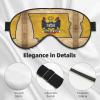 Abstract Kansas State Yellow Flag Map Eye Mask for Sleeping, Sleeping Mask Blocking Out Light Perfectly for Women and Men, Soft and Comfortable Blindfold for Travelling view 4