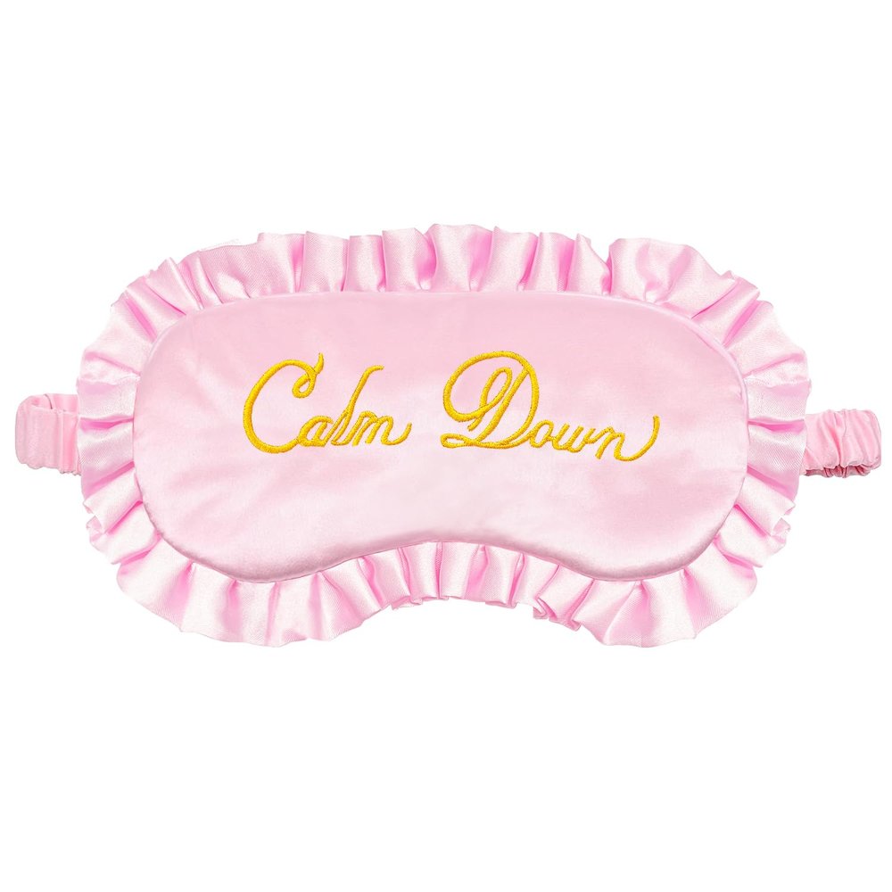 Calm Down Sleep Mask Pink Singer Merch Blindfold Eye Mask Travel Mask Eyeshade for Sleep Over Slumber Pajama Party Supplies Birthday Easter Gifts for Boys Girls Men Women