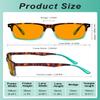 Eyekepper Blue Light Blocking Reading Glasses Orange Tinted Computer Gaming Readers Women Men Tortoise +1.00 view 4