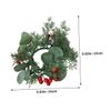 Beatifufu Realistic Christmas Candle Wreath Artificial Holly Berries Greenery Wreath Ring Home Decor view 2