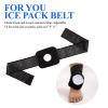 4 Pcs Adjustable Ice Pack Straps with Elastic Belt,Strap Bandage for Ice Bag Hot Cold Therapy,Multipurpose Elastic Ice Bag Wrap Band Ice Belt for Wrists, Arms, Waists, Knees Cold Pack view 4