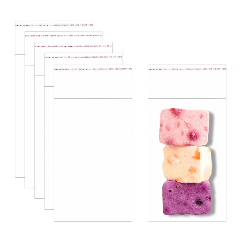 3x5 '' 1000 Count Cellophane Adhesive Bags Clear Self Sealing Cello Bag 1 Mil Resealable Plastic Bag for Bakery Photo Cookie Jewelry Candy