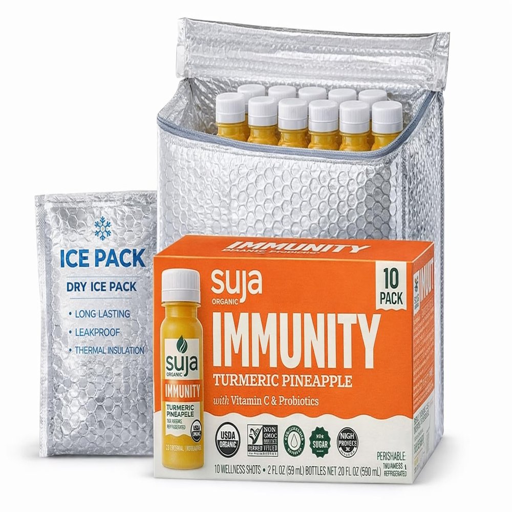 Organic Immunity Shots Turmeric Ginger Probiotic Vitamin C 2oz 10 Pack