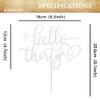 EONNCNT Hello Thirty Cake Topper - Silver Glitter 30th Birthday Cake Decorating Supplies for Women, Hello 30 Cake Decor for 30th Birthday/Anniversary Party Photo Booth Props view 3