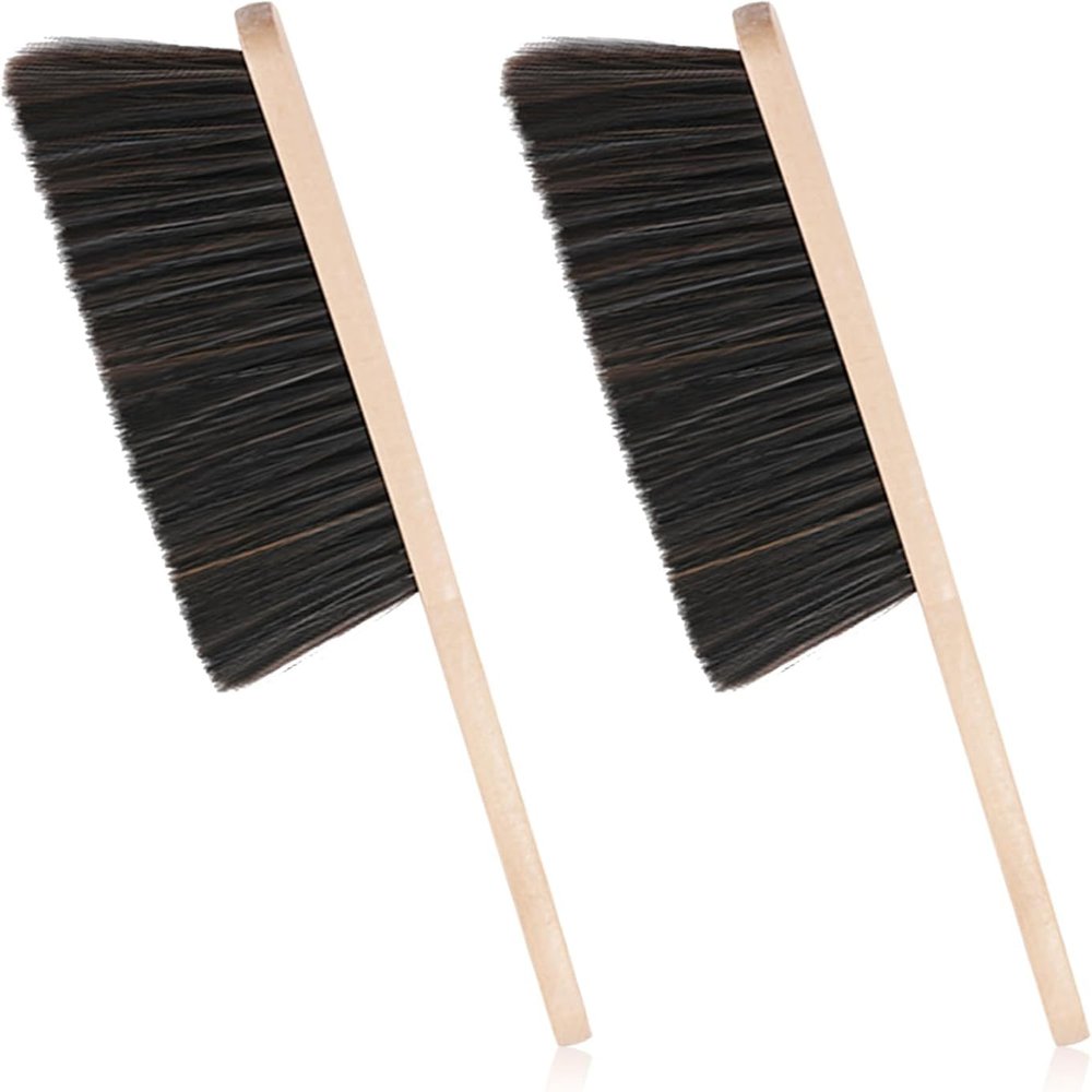 16 Pieces Wooden Bench Brushes Fireplace Brush Horse Hair Bench Brush Soft Bristles
