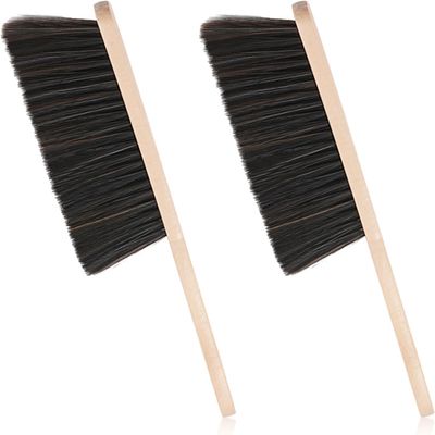 15 Pieces Wooden Bench Brushes Fireplace Brush Horse Hair Bench Brush Soft Bristles