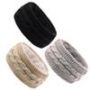EUVAROMEX Headbands for Women, Winter Headband 3PCS Elastic Warm Fleece-Lined Headband Wide Knitted Headbands for Women Multi-Purpose Headbands for Skiing, Biking, Thick Headbands for Women/3085 view 1