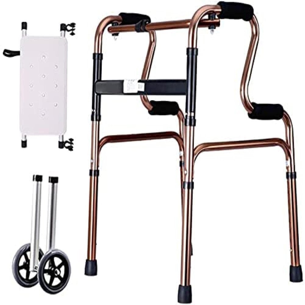 Rollator Walker Mobility Walking Aid for Adult Elderly Stand Upright Walker for Seniors, Elderly with Seat and Wheels, Adjustable Walking Aids Yearn for Comfortable Anniversary