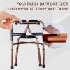 Rollator Walker Mobility Walking Aid for Adult Elderly Stand Upright Walker for Seniors, Elderly with Seat and Wheels, Adjustable Walking Aids Yearn for Comfortable Anniversary view 3