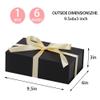 UoeRing 6 Pack Black Gift Box 9.5x6x3 inch Small Luxury Gift Box Bulk for Presents with Magnetic Lid Collapsible,Birthday,Groomsman,Contains Card, Ribbon, Tissue Paper,Shredded Paper Fille view 2
