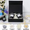 UoeRing 6 Pack Black Gift Box 9.5x6x3 inch Small Luxury Gift Box Bulk for Presents with Magnetic Lid Collapsible,Birthday,Groomsman,Contains Card, Ribbon, Tissue Paper,Shredded Paper Fille view 3