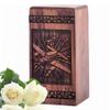 MUKTIVE 10 Inch Black Airplane Large Wooden Handmade Burial Urns for Human Ashes Adult Female - Memorial Urn for Ashes for Women - Pack of 1 with 180 Cubic Inches view 1