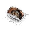 Pill Box Small Pill Case 2 Compartment Cute Medicine Organizer Cat Under Blanket Travel Pillbox Portable Pill Container Holder Vitamin Organizer to Hold Fish Oils Supplements view 4