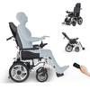 Lightweight Reclining Electric Wheelchair,Foldable Electric Wheelchairs for Adults,All Terrain Intelligent Power Wheelchair Motorized Wheelchair for Seniors,Remote Control Mobility Wheelchair-330lbs view 1