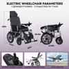 Lightweight Reclining Electric Wheelchair,Foldable Electric Wheelchairs for Adults,All Terrain Intelligent Power Wheelchair Motorized Wheelchair for Seniors,Remote Control Mobility Wheelchair-330lbs view 2