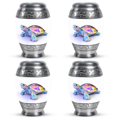 Turtle Large Urn for Ashes Adult Male, Cremation Urns for Human Ashes, Urns for Human Ashes Adult Female, Urn for Ashes for Men(Size - 3inch, 4 Pcs)