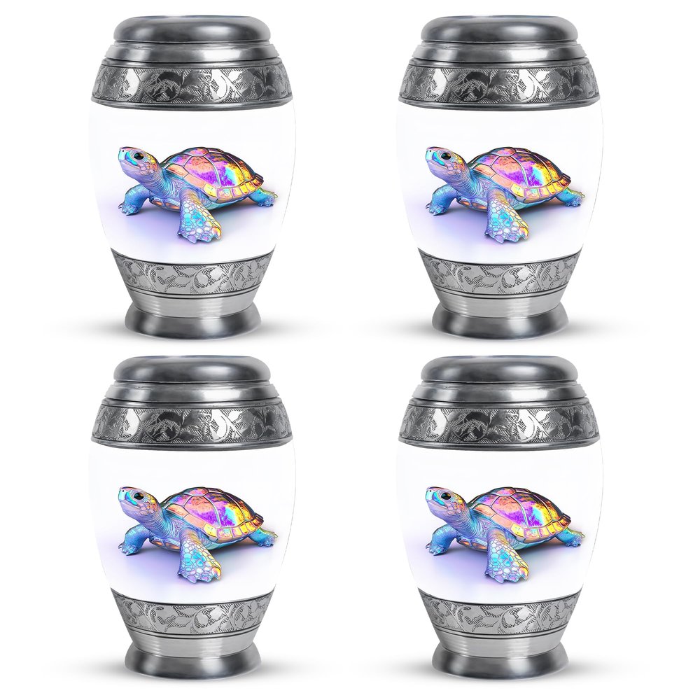 Turtle Large Urn for Ashes Adult Male, Cremation Urns for Human Ashes, Urns for Human Ashes Adult Female, Urn for Ashes for Men(Size - 3inch, 4 Pcs)