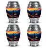 Cowboy Large Urns for Human Ashes Adult Man, Cremation Urn Human Ashes, Urn for Ashes Adult Male, Urns for Women Human Ashes(Size - 3inch, 4 Pcs) view 1