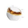 1 Piece Denture Case Box 2 Layers Denture Bath Box Case Square Dental Box Case False Teeth Storage Case Box Denture Cup with Basket Net Container Holder, Yellow view 2