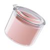 1 Piece Denture Case Box 2 Layers Denture Bath Box Case Round Dental Box Case False Teeth Storage Case Box Denture Cup with Basket Net Container Holder, Pink view 1