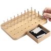 36-Hole Hand Therapy Wooden Pegboard with 3 Sizes of Metal Pegs, Fine Motor Skills Training Board for Hand-Eye Coordination and Finger Dexterity view 1