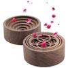 2-Pack Aromatherapy Wooden Diffuser, Small Walnut Wood Diffuser, Round Essential Oil Diffuser for Home, Office, Car, Yoga, Sauna, Spa view 1