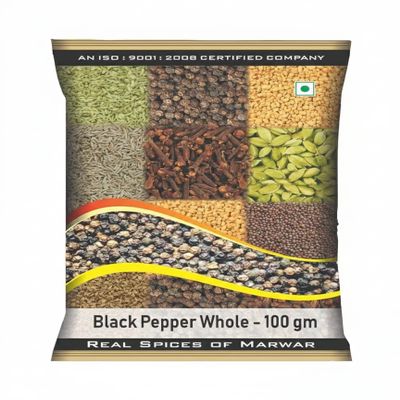 100 Gm Premium Black Pepper Whole | Saabut Kali Mirch