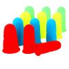 12 PCS Silicone Finger Protectors Covers, 3 Sizes Rubber Finger Tips Office Thumb Guard Sleeves Fingers Thimbles Cots for Hand Sewing Hot Glue Embroidery Cutting Ironing (Yellow Red Blue Green) view 1