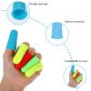 12 PCS Silicone Finger Protectors Covers, 3 Sizes Rubber Finger Tips Office Thumb Guard Sleeves Fingers Thimbles Cots for Hand Sewing Hot Glue Embroidery Cutting Ironing (Yellow Red Blue Green) view 3