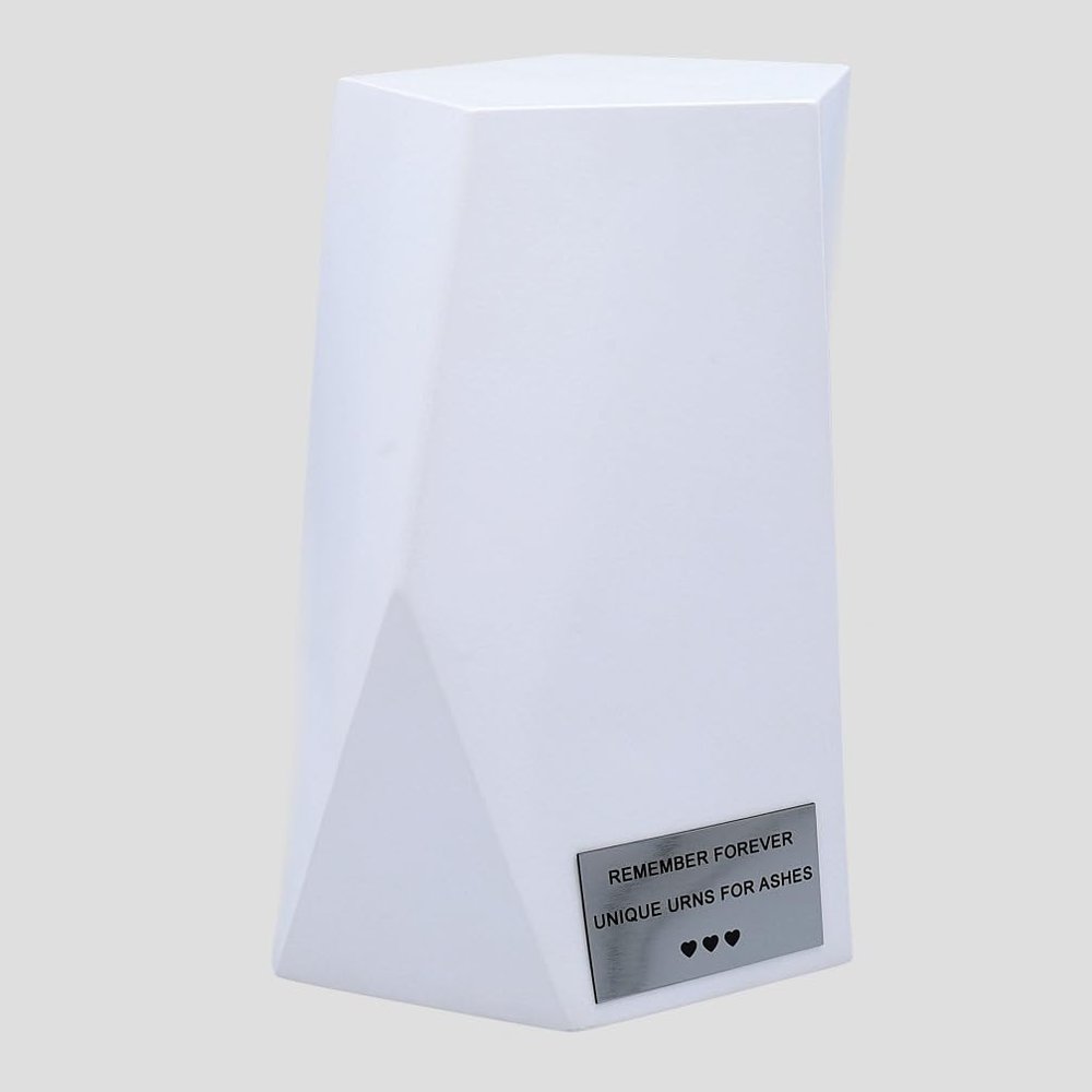 Adult size cremation urn for human ashes Urn for parents Urn for marriage couple (White)