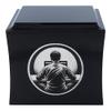 Cremation urn for computer scientist It specialist teme urn (Black / Design1) view 2