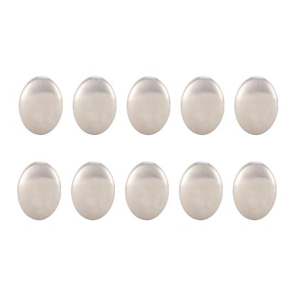 Bewinner Stainless Steel Soap, Metal Soap Bar, Metal Odor Remover Bar Eliminating Smells Like Fish Onion Garlic Scents from Hands and Skin, Suitable for Kitchen (10pcs)