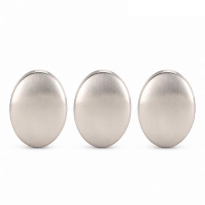 Bewinner Stainless Steel Soap, Metal Soap Bar, Metal Odor Remover Bar Eliminating Smells Like Fish Onion Garlic Scents from Hands and Skin, Suitable for Kitchen (3pcs)