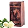 KARYLIZ Horse Little Wooden Cremation Urns - Mini Urns for Human Ashes - Small Keepsake Urn for Adult Female - Ash Urn for Humans for Ashes Adult Male - 5 Inch view 1