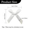 100 Pcs White Bows, 1.57 Inch Small Ribbon Bow Decorations, Mini Satin Fabric Bows for Crafts and Gift Wrapping (White) view 2