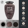 Custom Large Adult Cremation Urn for Ashes - Personalized Vessel with Name & Game Over Pixel Design for Cremains of Men/Women | Soft Whisper Funny Gamer Enthusiast Collection| 200 Cubic Inch |Burgundy view 3