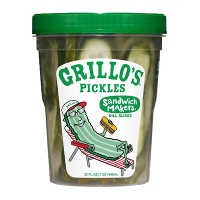 Grillos Pickles Sandwich Makers Dill Pickle Slices, 32 FZ