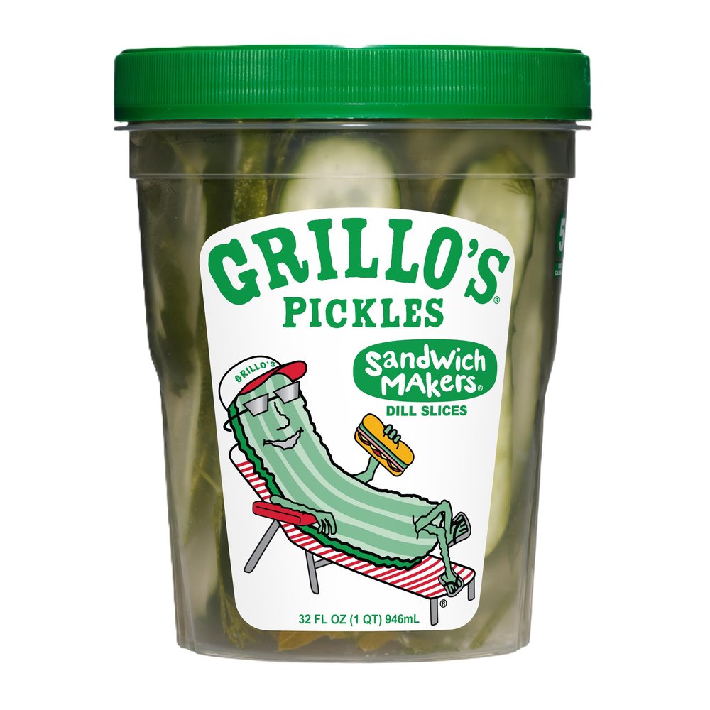 Grillos Pickles Sandwich Makers Dill Pickle Slices, 32 FZ