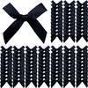 100 Pcs Black Bows, 1.57 Inch Small Ribbon Bow Decorations, Mini Satin Fabric Bows for Crafts and Gift Wrapping (Black) view 3