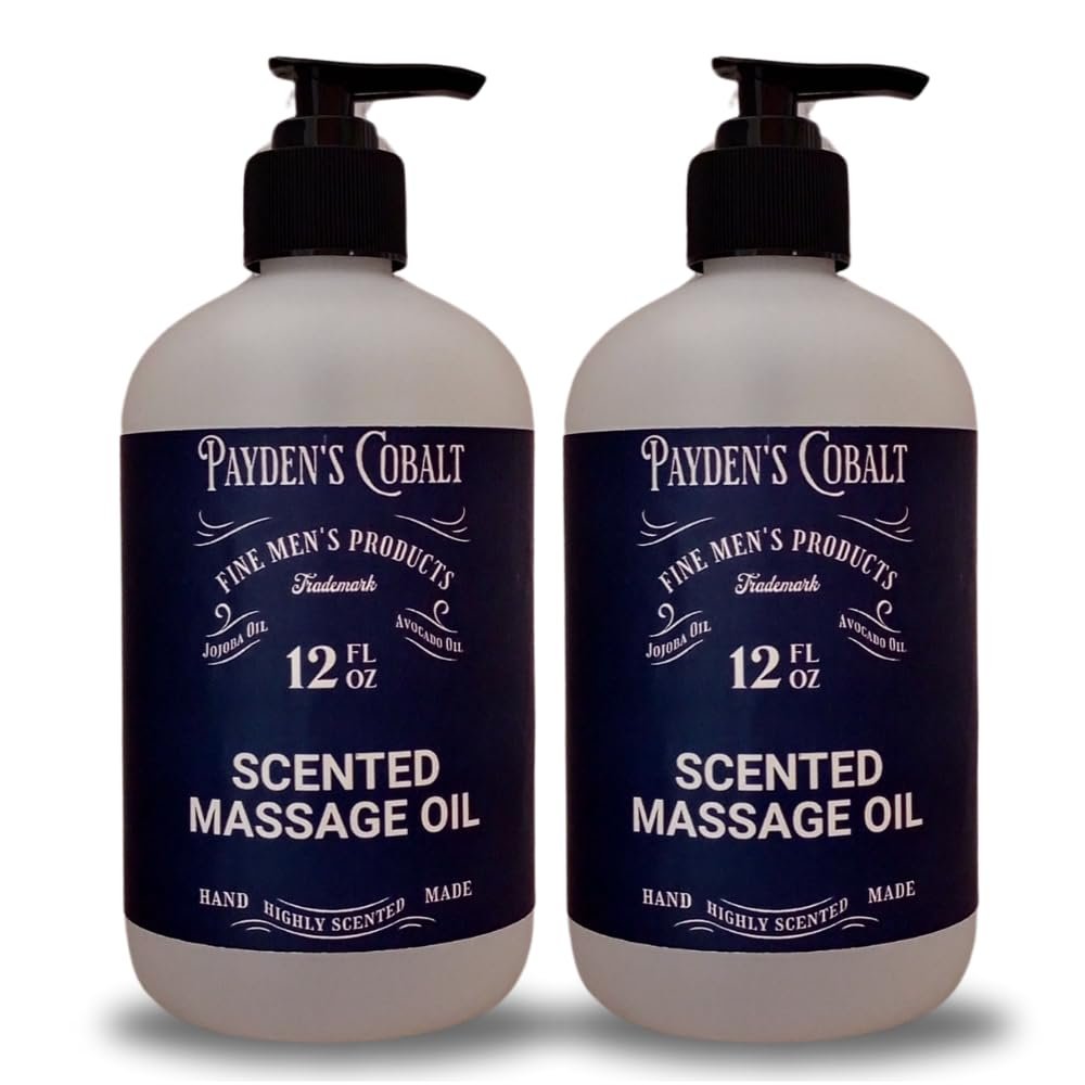 Payden's Cobalt Cedarwood Whiskey for Men Scented Massage Oil, 12 Oz (2 Pack)