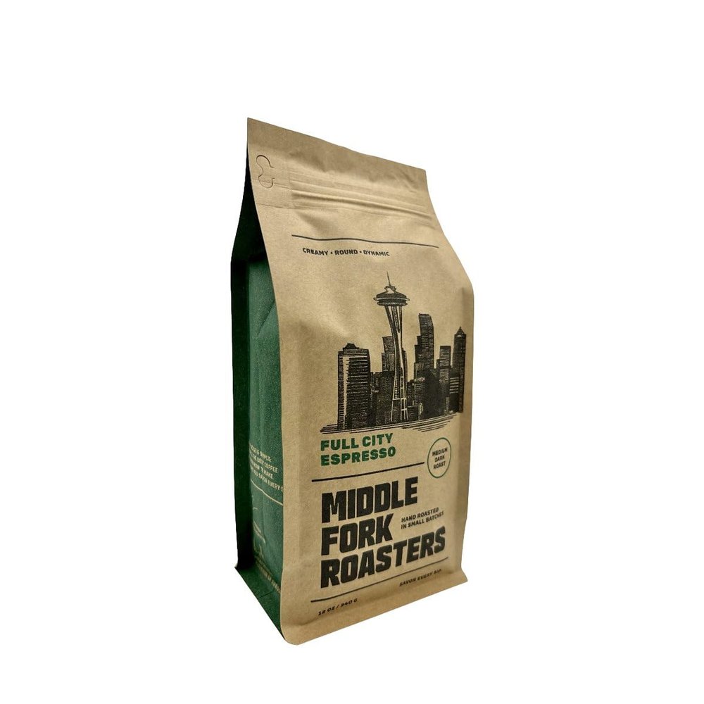 Full City Espresso - Roasted by Middle Fork Roasters - Whole Bean Coffee - 2 Pound Bag