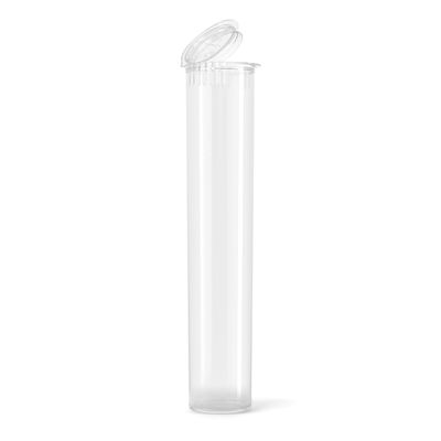 1000 Count - 116mm Plastic Squeeze Pre-Roll Tubes Child Resistant - Water Resistant - Smell/Odor Resistant - Air Resistant - BPA Free (Clear - Open)