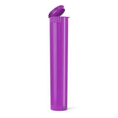 1000 Count - 116mm Plastic Squeeze Pre-Roll Tubes Child Resistant - Water Resistant - Smell/Odor Resistant - Air Resistant - BPA Free (Purple - Open)