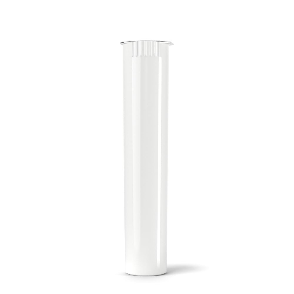 1000 Count - 116mm Plastic Squeeze Pre-Roll Tubes Child Resistant - Water Resistant - Smell/Odor Resistant - Air Resistant - BPA Free (White - Closed)