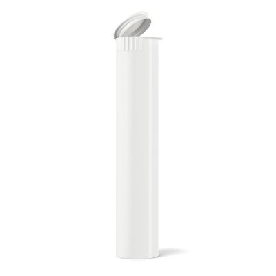 1000 Count - 116mm Biodegradable Plastic Squeeze Pre-Roll Tubes Child Resistant & Sustainable - Water Resistant - Smell/Odor Resistant - Air Resistant - BPA Free (White)