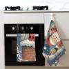 Merry Christmas Santa in The Fireplace Premium Waffle Kitchen Towel Absorbent, Durable & Stylish Dish Towels for Drying Dishes Quick Drying Kitchen Towels Dish Rags 26 X 16 Inches view 4